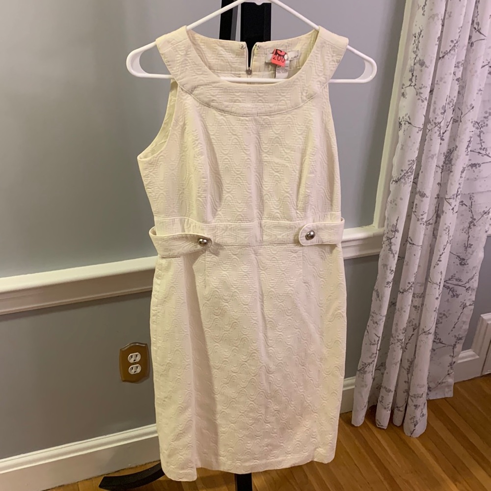 White Printed Dress - Size 6